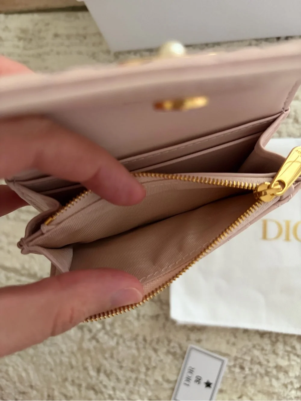 Christian Dior Jolie Glycine Wallet Powder Pink
